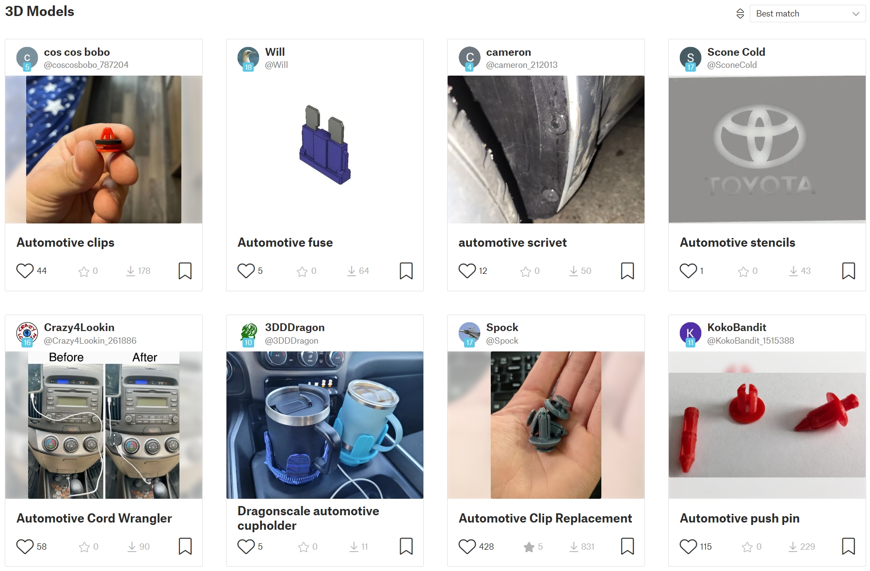 Printables 3D Printer Car Parts STL Files Printables 3D Printer Car Parts STL Files